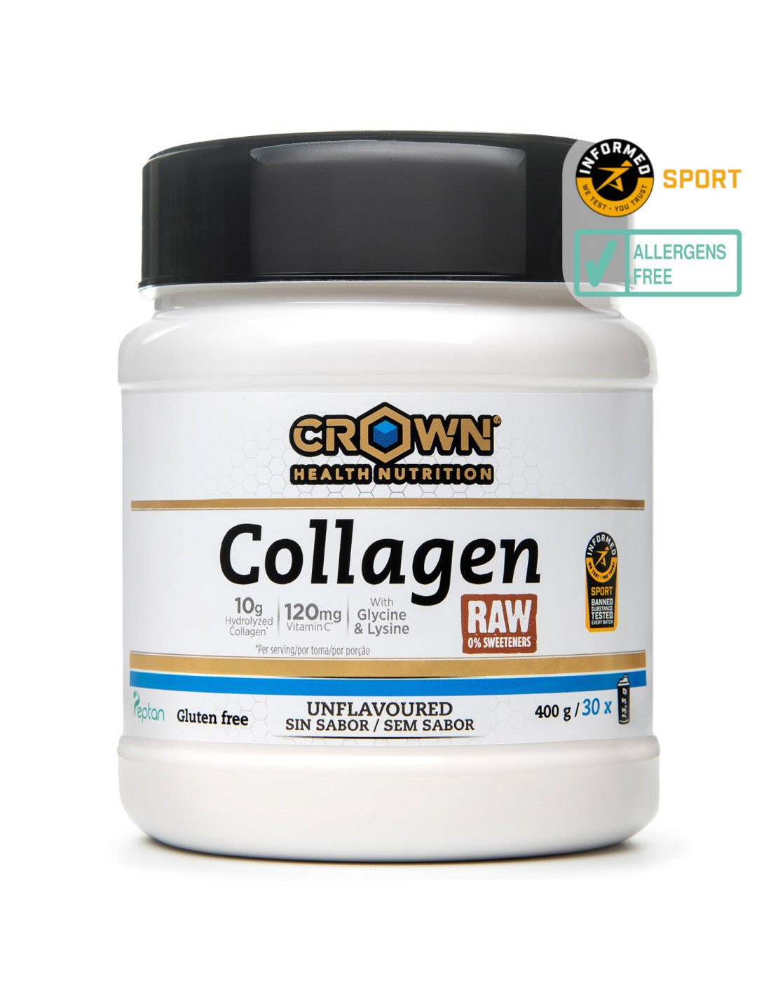 Collagen RAW · Crown Sport Nutrition · 400 gramos
