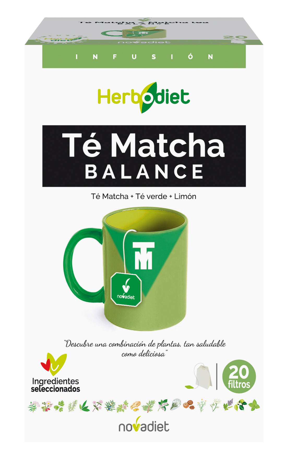 Herbodiet Té Matcha Balance · Nova Diet · 20 filtros