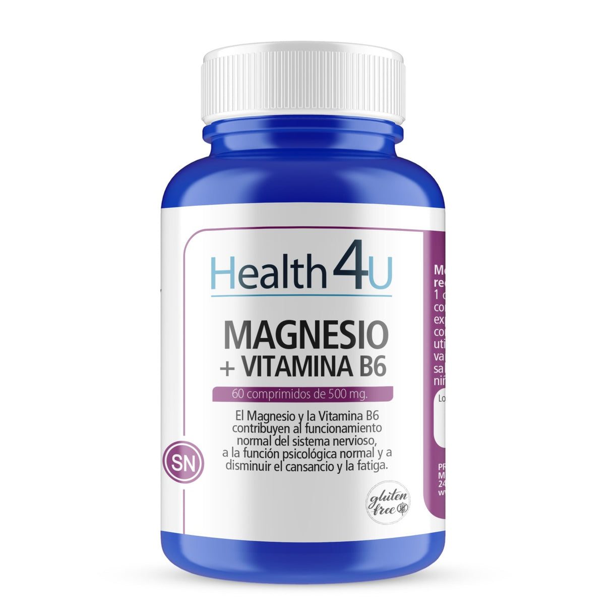 Magnesio + Vitamina B6 · Health4U · 60 comprimidos