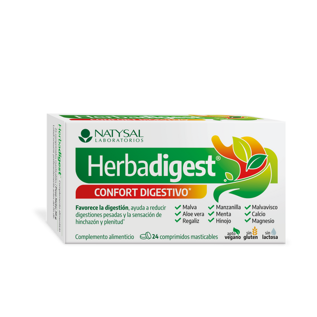 Herbadigest Confort Digestivo · Natysal · 24 comprimidos masticables