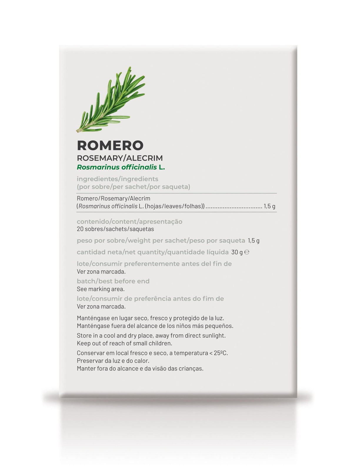 Romero Infusión · Soria Natural · 20 filtros