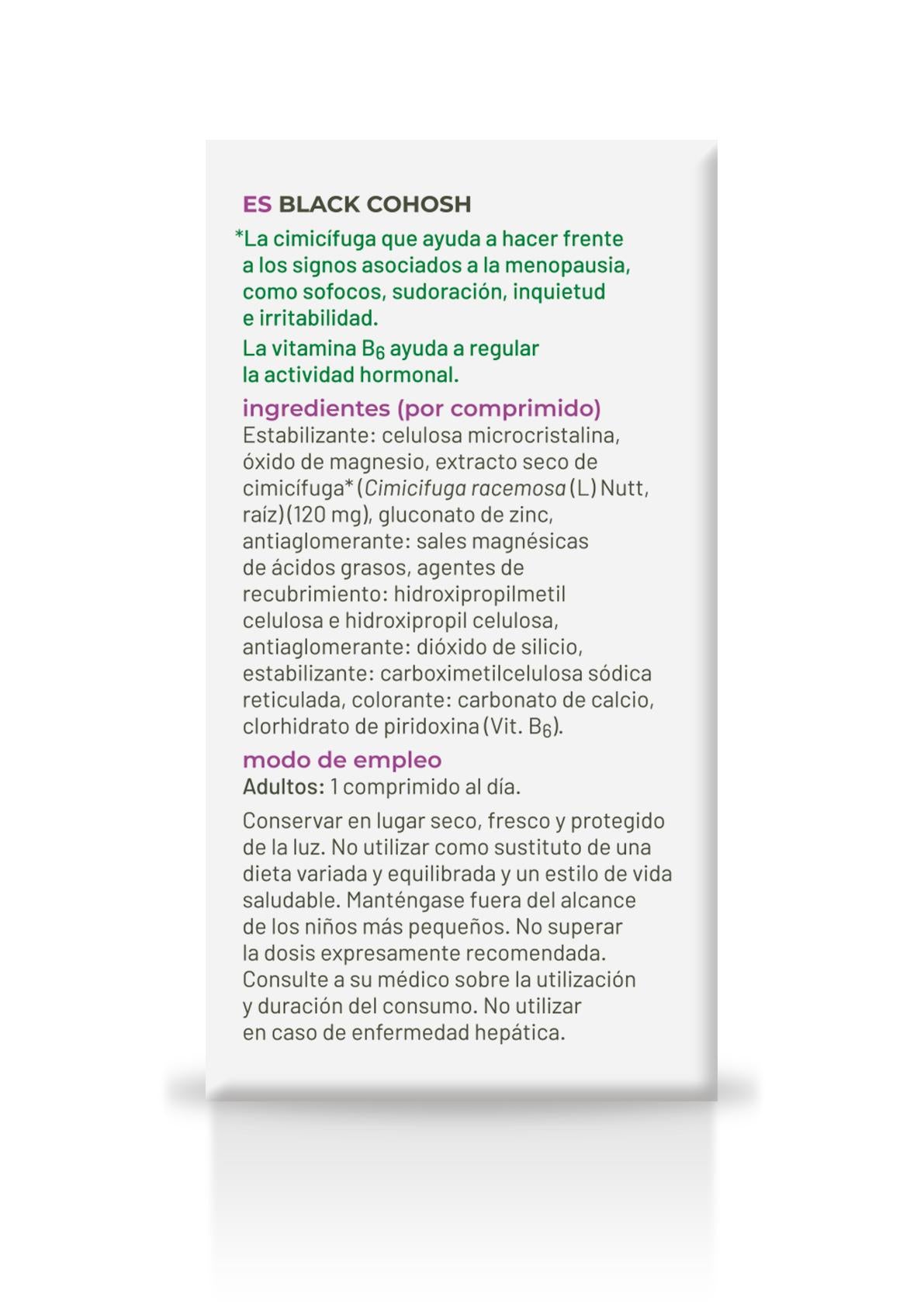 Black Cohosh · Soria Natural · 60 comprimidos