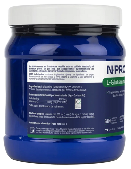 L-Glutamina · NPro Mibiota · 300 gramos