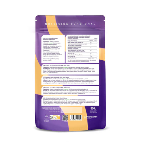 Proteína De Levadura Nutricional 80% Neutro · Energy Feelings · 500 gramos