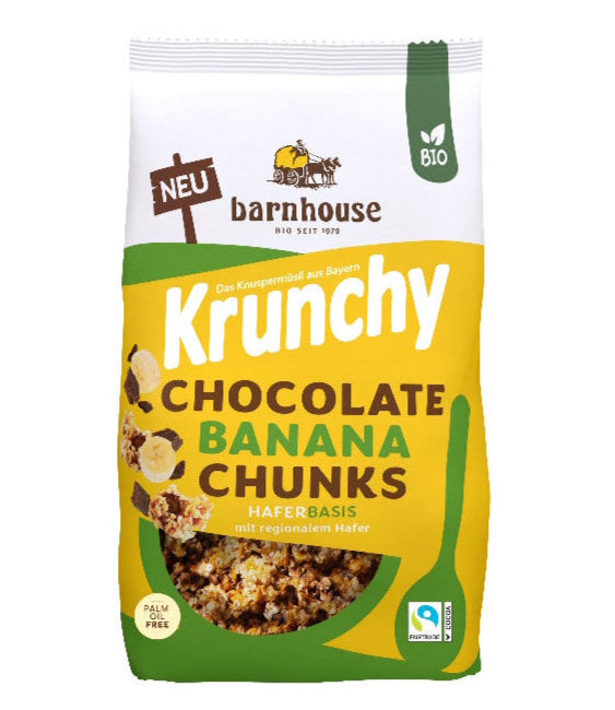 Muesli Krunchy Chunks de Chocolate y Banana · Barnhouse · 450 gramos