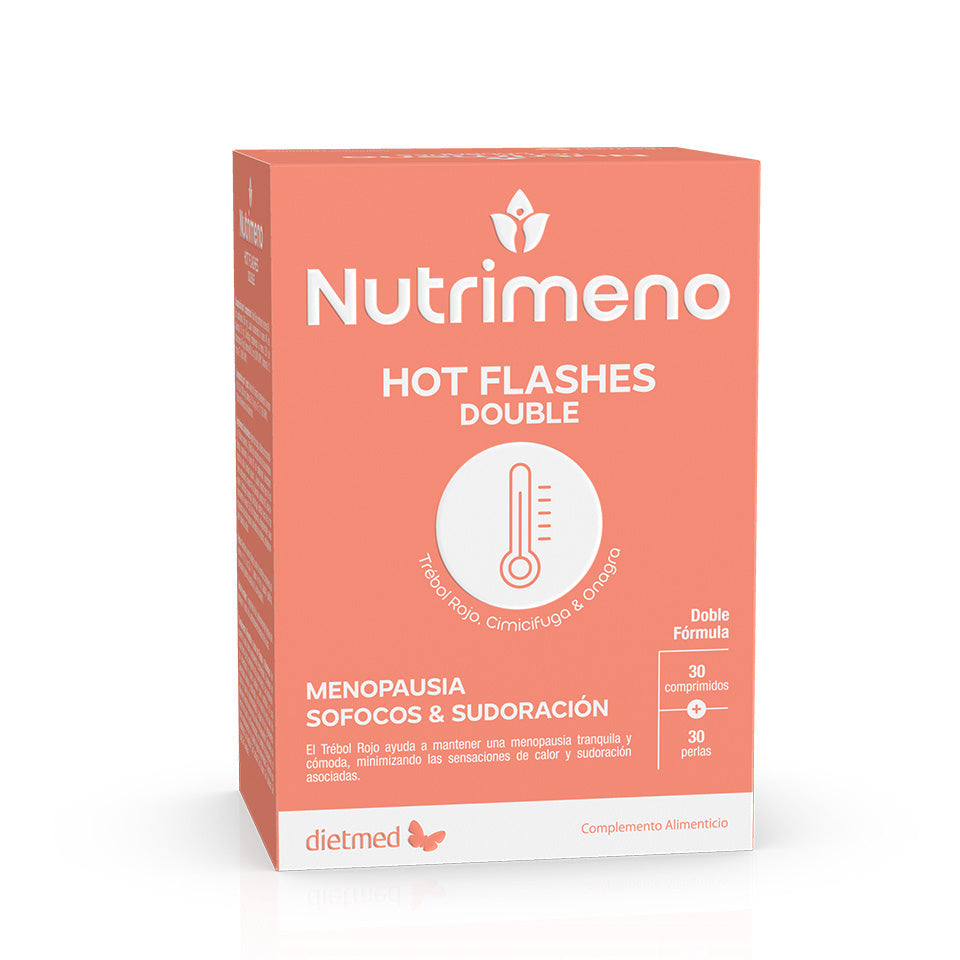 Nutrimeno Hot Flashes Double · DietMed · 30 comprimidos + 30 perlas