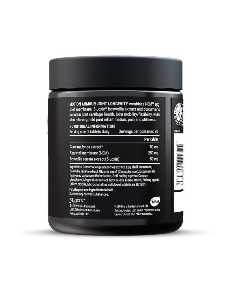 Motion Armour Joint Longevity · Pillar Performance · 60 comprimidos