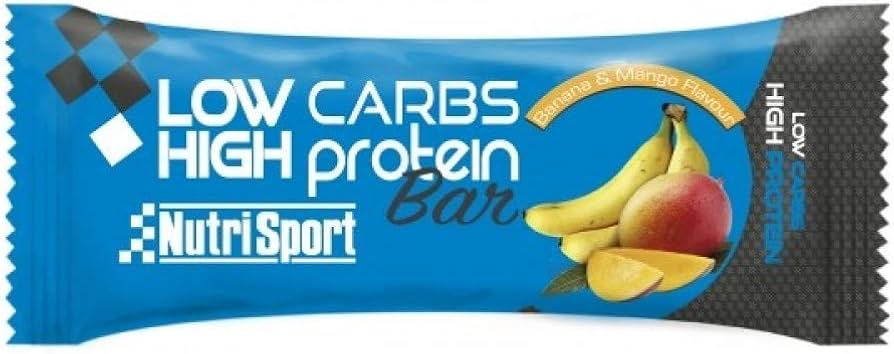 Low Carbs High Protein Bar Banana & Mango · Nutrisport · 60 gramos