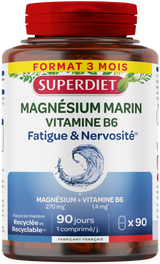 Magnesio Marino + Vitamina B6 · Superdiet · 90 comprimidos