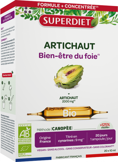 Alcachofit BIO · Superdiet · 20 ampollas