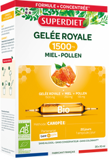 Jalea Real Miel Polen BIO · Superdiet · 20 ampollas