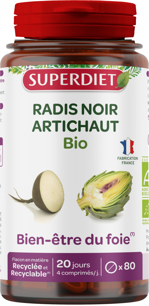 Rábano Negro + Alcachofa BIO · Superdiet · 80 comprimidos