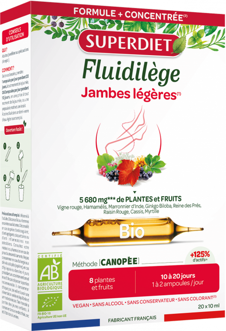 Fluidilege BIO · Superdiet · 20 ampollas