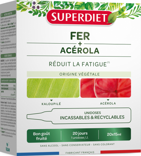 Unidosis Hierro + Acerola · Superdiet · 20 unidosis
