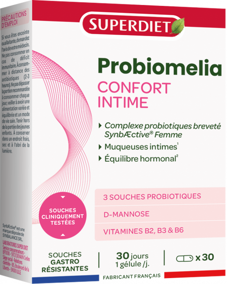 Complejo Flora Íntima PROBIOMELIA · Superdiet · 30 cápsulas