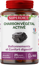 Digiaflore Carbón Vegetal · Superdiet · 45 cápsulas