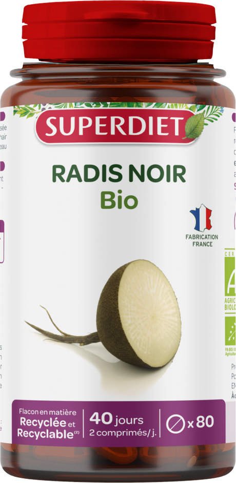 Rábano Negro BIO · Superdiet · 80 comprimidos