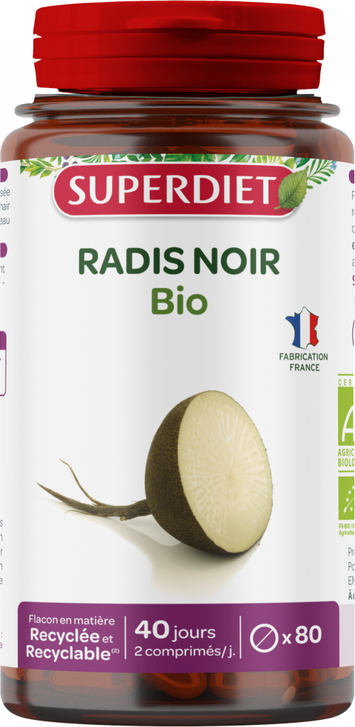 Rábano Negro BIO · Superdiet · 80 comprimidos