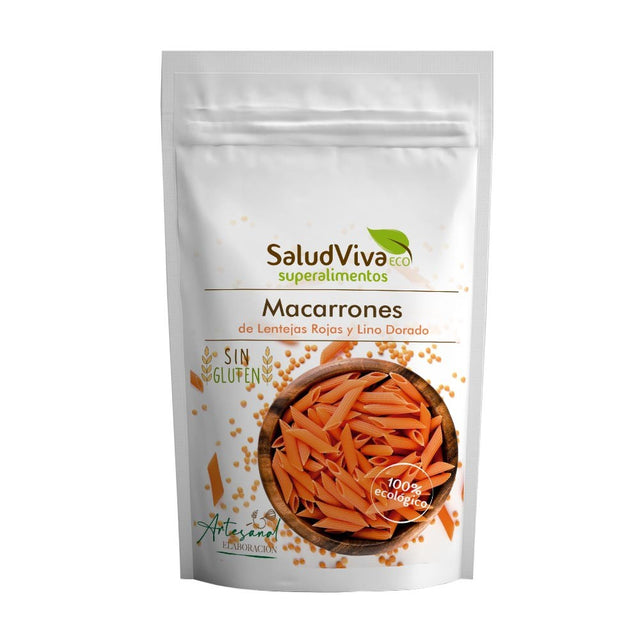 Macarrones de Lentejas Rojas y Lino Dorado Salud Viva 250g