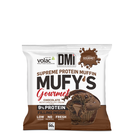Mufy's Gourmet Chocolate con Crema de Chocolate · DMI Nutrition · 50 gramos