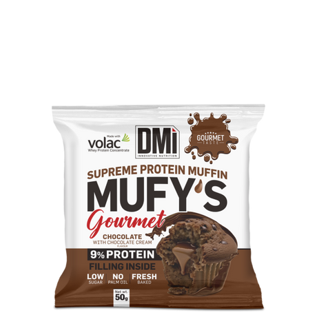Mufy's Gourmet Chocolate con Crema de Chocolate · DMI Nutrition · 50 gramos