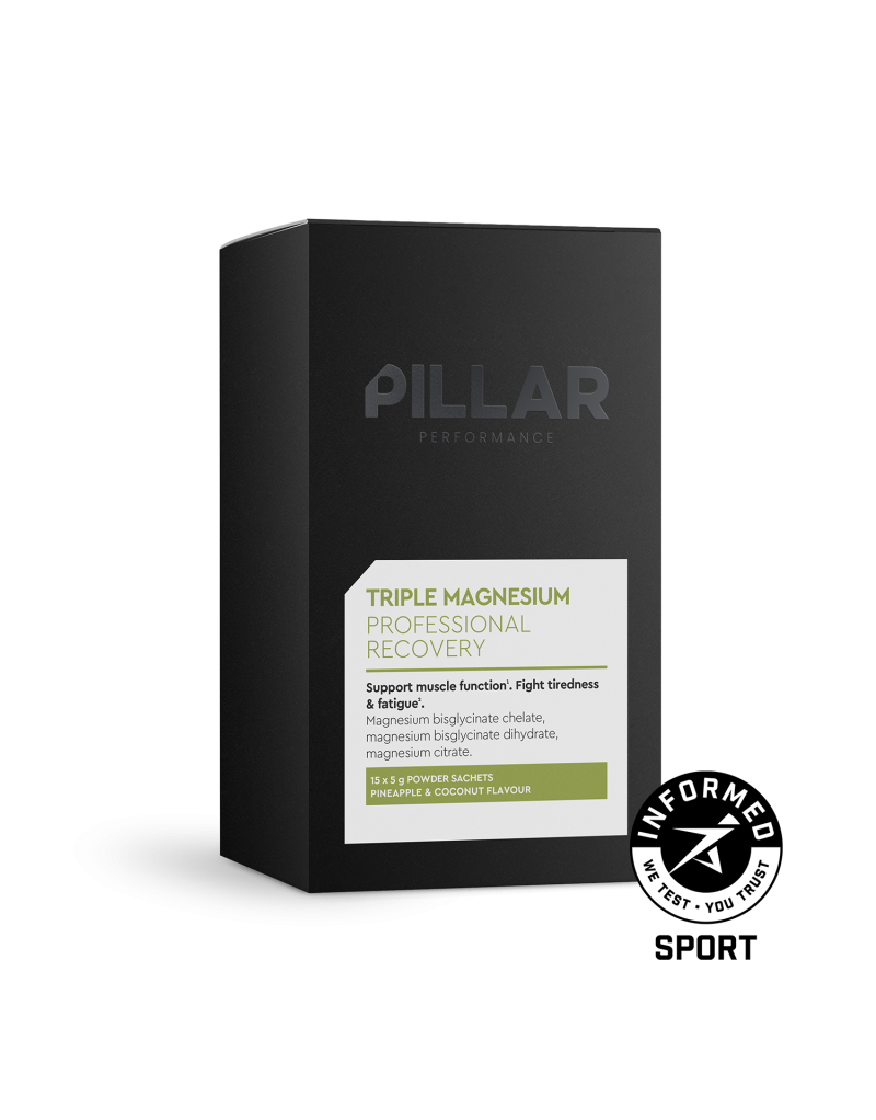 Triple Magnesium Piña-Coco · Pillar Performance · 15x5 gramos